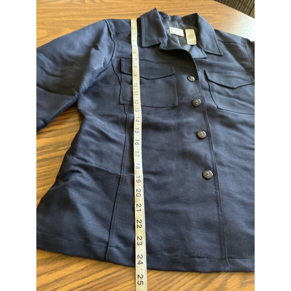 Emma James Navy Womens Wrinkle-Resistant Jacket & Pants Set Size 12 - Picture 15 of 16